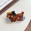 Yhj Accesorios para el Cabello Nuevo Lindo Dibujo Animado Perrito Pasador para el Cabello de Acetato de Gama Alta Diseño de Nicho Pinza de Tiburón