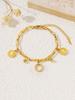 Pulsera redonda distintiva de estilo hip hop de acero de titanio de moda, estilo coreano, popular en Internet, estilo frío, para estudiantes y novias.