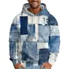 Item popular de comércio exterior transfronteiriço: Moletom vintage com estampa digital 3D de blocos geométricos para homens para o outono, direto do fabricante