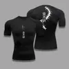 Camiseta Top Esportiva Masculina de Manga Curta Justa para Treino Muscular, Aperta a Barriga, Respirável, Secagem Rápida, Modeladora de Corpo