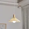 Lâmpada LED Moderna Plissada Estilo Nórdico Japonês Nova para Loja de Chá com Leite, Luminária de Balcão de Bar, Luminária de Mesa Simples para Quarto, Luminária Pendente para Restaurante