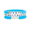 Amazon Best-Seller Transfronteiriço Grupo de Meninas Demon Slayer Pulseira de Carta de Argila Macia Conjunto Estilo Boêmio Simples Pulseira Elástica