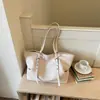 Bolsa de Axila Cor Sólida de Grande Capacidade para Mulheres 2026 Verão Nova Tendência Moda Bolsa de Ombro Grande Casual Classe Bolsa Tote
