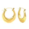Pendientes de Metal Creativos Europeos y Americanos para Mujer, Lisos con Forma de Media Luna, Diseño Elegante y Único, Clips para Orejas Transfronterizos