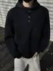 Sudadera de peso pesado estilo americano con cuello alto, chaqueta rígida estilo americano de alta densidad y corte cuadrado para hombre, estilo otoño e invierno, sudadera con capucha de alta gama