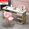 Mesas de manicura de moda en oferta: conjuntos de mesa y silla asequibles para manicura y extensión de pestañas, estilo japonés, lujo ligero, mesas de manicura dobles