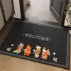 Tapete Cartoon em Forma de Estrela Capacho para Porta de Entrada Preto Resistente a Manchas Entrada de Casa Tapete Antiderrapante Veludo de Cristal Tapete de Chão Fofo