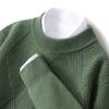 Suéter 100% Lã Pura Masculino Outono e Inverno Novo Solto Espessado Gola Alta Meia Casual Business Camisa Base Tricotada