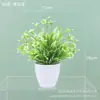 Planta de Lirio de Agua de Plástico Artificial en Maceta Césped Pequeño Estilo Ins Decoración de Planta Verde Planta Verde de Mesa para Vitrina Interior Flor Artificial