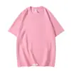 Comércio Exterior 230g Pesada Gola Redonda Algodão Puro Manga Curta Camiseta Solta Cor Lisa Pura Branca t Camiseta Básica Masculina e Feminina t Pura Camiseta Lisa