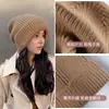 Gorros de Punto de Invierno para Exportación a Taiwán, Japón y Corea del Sur, Modernos y Versátiles, Cálidos y Resistentes al Frío, Gorros de Lana Holgados para Mujer