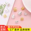 JT-9#8*9mm Corazón de Melocotón Material de Hierro Extensiones de Trenzas para Pelucas Anillo Extensión de Cabello DIY Círculo Joyería Accesorios Suministro Directo de Fábrica