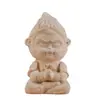 Adornos de Talla en Madera de Tuya Wukong Siete Días Gran Sabio Artesanías Joyería Pequeño Juguete de Escritorio Wen Portátil para Hombre Lucha para Ganar Buda