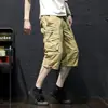 Amazon Caliente Talla Grande Overol Delgado Suelto Overol Pantalón de 7 Puntos para Hombre Pantalones Capri Multibolsillo