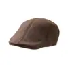 Boné masculino de outono e inverno transfronteiriço, estilo de rua britânico casual simples, boné de bico de pato retrô quente e à prova de vento para homens