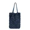 Bolsa de Ombro com Cordão em Jeans com Diamantes Nova Tendência Moda Primavera e Outono 2025 Bolsa Transversal Feminina Estilo Coreano Bolsa Feminina Simples