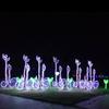 LED brilhante natal veado puxar carro rena puxar carro luz ferro planta ginkgo folha forma cena iluminação