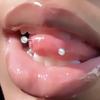 Gatte Europeo y Americano transfronterizo simple estilo ins perforación cuerpo humano uña de lengua acrílico barra curva uña de lengua perforación joyería fábrica