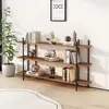 Estante de armazenamento multicamadas de ferro forjado para uso doméstico, pequena e simples, de aço, minimalista, para quarto, estante vintage para sala de estar