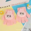 Nuevos Guantes de Tela para Niños para Invierno, Niños y Niñas, Forrados de Felpa, Engrosados, Lindos, Cálidos, de Cinco Dedos para Escribir, Protección contra el Frío para Bebé