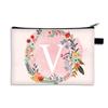 Bolsa Cosmética Estampada a Doble Cara con Letras A- Z Transfronteriza Patrón de Letras Bolsa con Cremallera Bolsa de Muestra Bolsa de Almacenamiento para Viaje