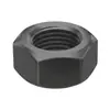Tuerca hexagonal de acero al carbono de alta resistencia grado 8.8, rosca inversa, acabado negro oxidado, tapa de tornillo hexagonal exterior rosca izquierda m10m20m30