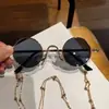 Óculos de Sol Redondos da Moda Estilo TikTok para Homens, Óculos Hip-Hop Excêntricos, Retrô