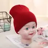 Gorro de Punto para Bebé de 1 a 5 Años 2024 Otoño e Invierno Gorro Infantil Niños y Niñas Color Sólido Lana Cálido de Invierno Gorro de Caramelo