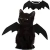 Estilo Nórdico Halloween Fieltro Decoración para Mascotas Alas de Murciélago Juguete Doble Ala Disfraz Festivo