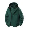 Chaqueta a Prueba de Viento e Impermeable Tres en Uno para Otoño/Invierno para Hombres y Mujeres, con Forro Polar Desmontable, Juego de Dos Piezas para Senderismo, Ciclismo, Montañismo