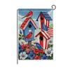 Bandeira de Jardim para Dia da Independência Americana da Amazon Transfronteiriça Bandeira Decorativa Festiva para Pátio Poliéster Pequena Bandeira Dupla Face para Exterior