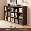 Librero Bajo de Madera Maciza, Gabinete de Almacenamiento en Rejilla para el Hogar de Pie, Gabinete de Exhibición y Almacenamiento para Sala de Estar, Estantería de Combinación Libre para Montar en Pared