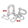 Grillete en forma de D Grillete de arco Venta al por mayor en stock Acero inoxidable 304 Hebilla de acero en forma de U Hebilla de conexión de cadena de aparejo Hebilla de herradura