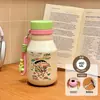 Nueva taza térmica de acero inoxidable 316, con un diseño creativo y artístico, perfecta para estudiantes, con un estilo de taza de leche portátil, lindo y adorable.