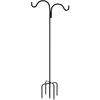 Gancho Duplo Gancho Pastor Gancho de Jardim Suporte de Jardim Alimentador de Pássaros Decoração de Jardinagem Externa Gancho de Metal Flor