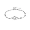 Pulseira Minimalista Dupla Camada, Suave e Encaixável, Design de Nicho Moderno, Pulseira de Amizade Versátil