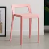 Silla moderna minimalista con respaldo, disponible en múltiples colores, taburete alto con diseño hueco, popular en restaurantes y cafeterías como silla de espera