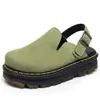Sandalias Martin de Comercio Exterior para Hombres y Mujeres, Mocasines Cerrados de Ante, Sandalias Casuales Estilo Birkenstock con Suela Gruesa