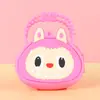 Bolsa de monedas con cremallera de silicona de dibujos animados Llavero de mano Color macarrón Mini bolsa de monedas Bolsa de almacenamiento para niños Regalo