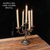 Retro estilo europeu castiçal de ferro fundido romântico à luz de velas adereços de jantar vitrine de mesa de banquete de casamento ornamentos de decoração de casa