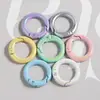 [Pacote com 20] Argola de Mola 18mm Cor Doce Dopamina Argola Aberta Porta-Chaves Corrente de Chaves de Liga
