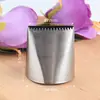 Boquilla de pastelería tejida de una sola fila, adecuada para cestas de flores con barandilla tejida dentada grandes, medianas y pequeñas, boquilla de flor de acero inoxidable 304, herramienta para hornear
