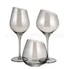 Taça de vinho com boca inclinada, taça de vinho de cristal, cálice criativo bordô/bordeaux, taça de haste longa, copo de água