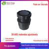 38 tubo redondo ABS material plástico pés tubo redondo tubo quadrado ajustável pés altos e baixos material ABS preto