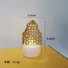 Lámpara de vela electrónica LED lámpara mágica lámpara de aceite lámpara de té pequeña luz nocturna lámpara de atmósfera de escritorio adornos cadena de luces de hierro