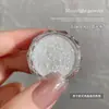 Pó Iluminador Branco Moonlight de Alto Brilho, Acessórios para Nail Art, Item Quente de Celebridade da Internet, Pó de Diamante Espelhado Fino, Decoração de Unha em Pó Opala