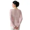 Top de yoga con escote en V profundo para mujer, casual y adelgazante, top deportivo de manga larga, top de fitness para Pilates