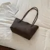 Bolso tote de gran capacidad para mujer, nuevo otoño 2026, nicho vintage, patrón tejido, bolso de hombro, bolso tipo cubo