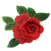 Pegatinas de tela de bordado multicapa multicolor tridimensional solubles en agua hilo teñido de alta resistencia rosas de bordado accesorios de encaje DIY