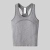 Colete Curto com Bojos para Corrida, Fitness, Esportes, Costas Bonitas, Yoga Racerback, Respirável, Secagem Rápida, Sem Costas, Top Ajustado